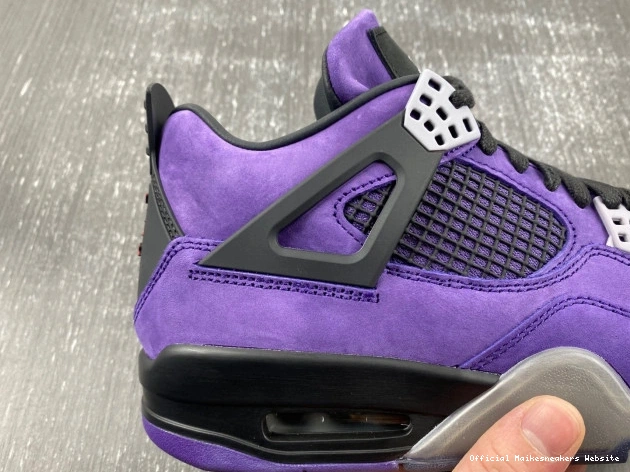 Official Maikesneakers Travis Air Purple Suede x 4 Jordan Scott 0816